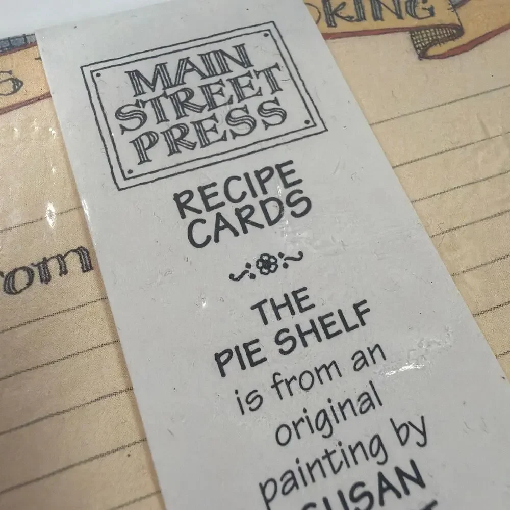 Vintage 1996 Main Street Press The Pie Shelf Recipe Cards Sealed 36 Count